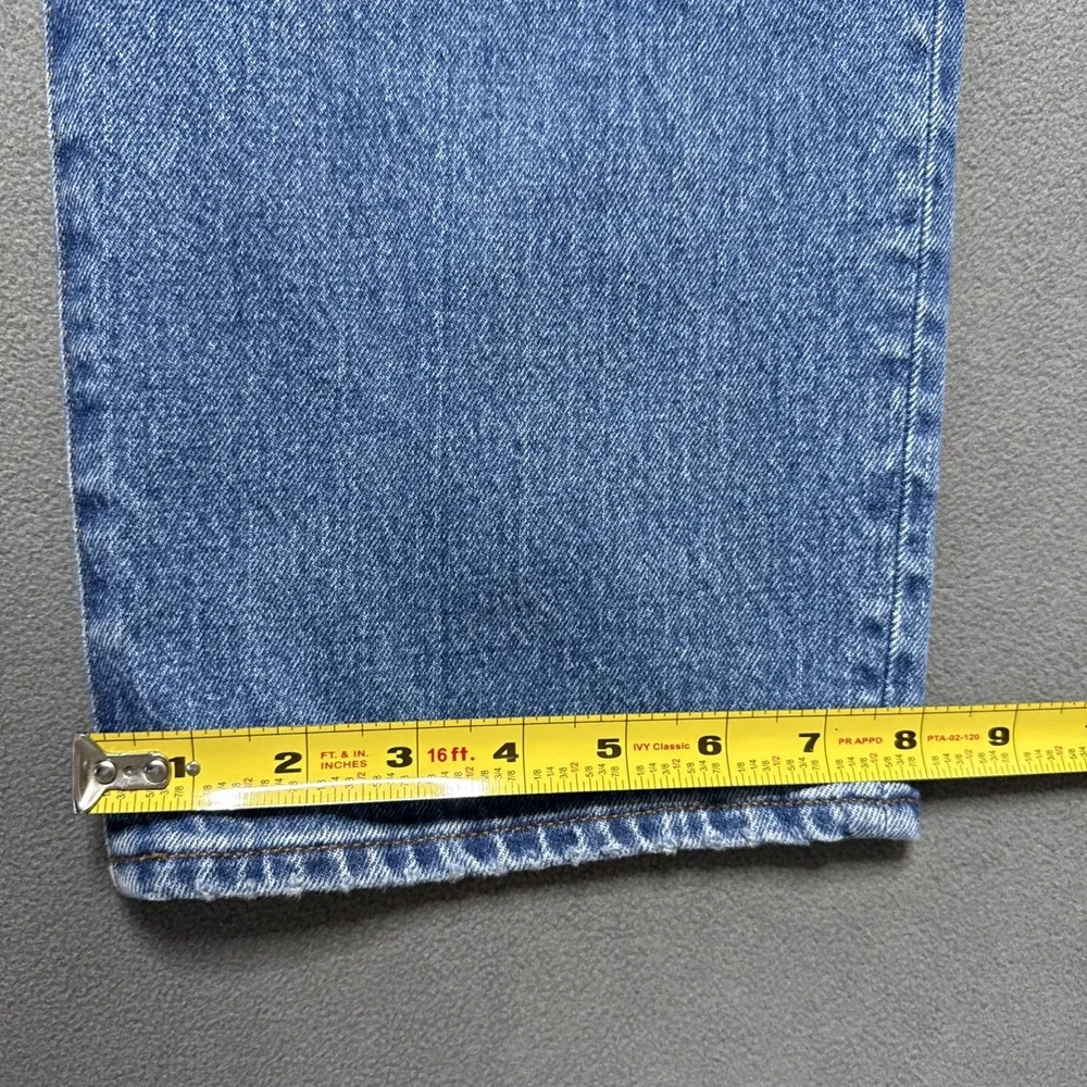Madewell Jeans Womens 30 Blue Curvy 90s Straight Crop High Rise‎ NQ204 - Picture 10 of 11